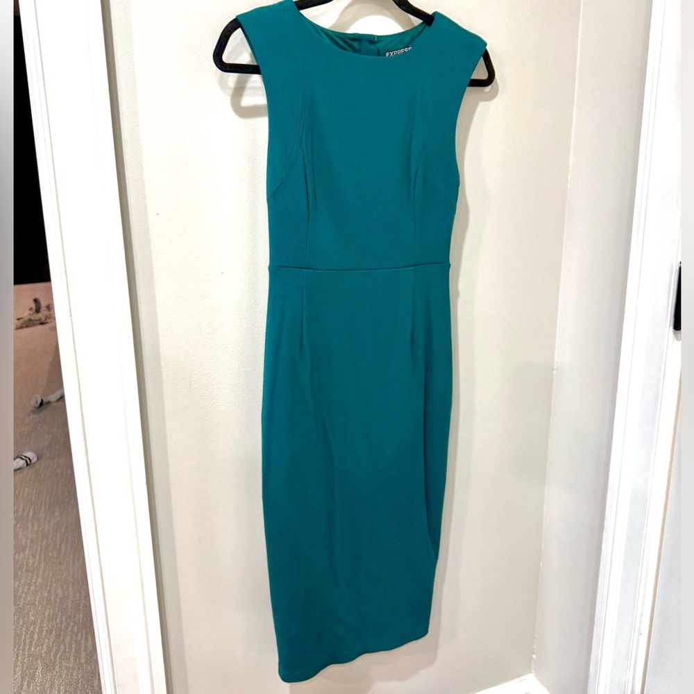 Express Teal Midi Dress - Picture 2 of 6